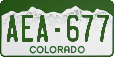 CO license plate AEA677