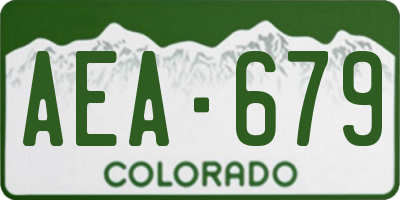CO license plate AEA679
