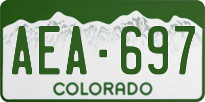 CO license plate AEA697
