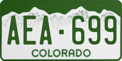 CO license plate AEA699
