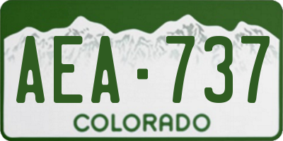 CO license plate AEA737