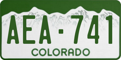 CO license plate AEA741