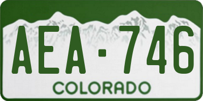 CO license plate AEA746