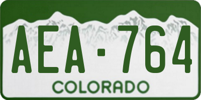 CO license plate AEA764