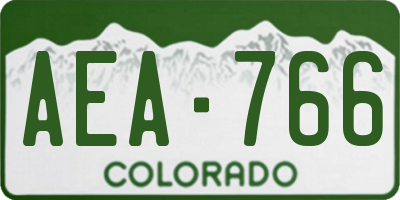 CO license plate AEA766