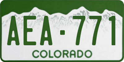 CO license plate AEA771