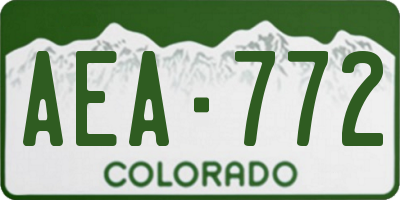 CO license plate AEA772