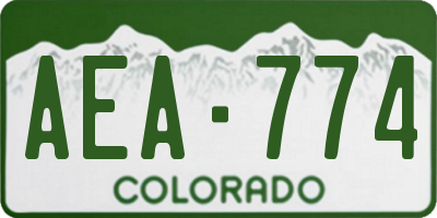 CO license plate AEA774