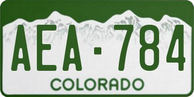 CO license plate AEA784