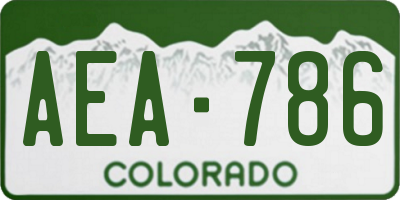 CO license plate AEA786