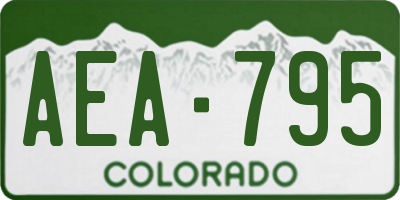 CO license plate AEA795