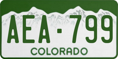 CO license plate AEA799