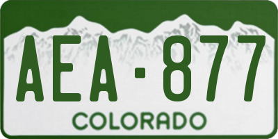 CO license plate AEA877
