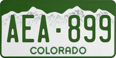 CO license plate AEA899
