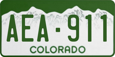 CO license plate AEA911