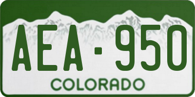 CO license plate AEA950