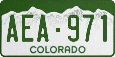 CO license plate AEA971