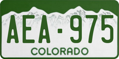 CO license plate AEA975