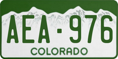 CO license plate AEA976