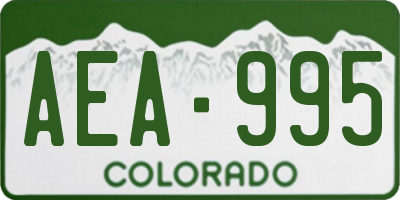 CO license plate AEA995