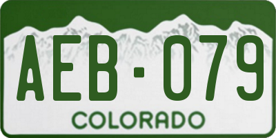 CO license plate AEB079