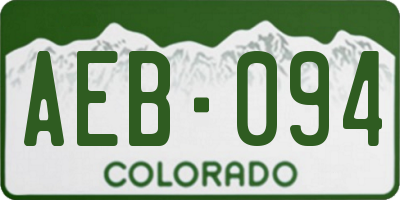 CO license plate AEB094