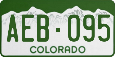 CO license plate AEB095