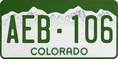 CO license plate AEB106