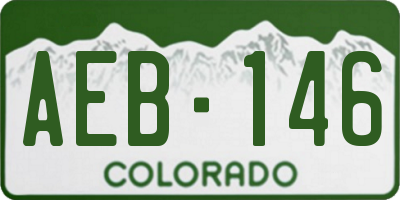 CO license plate AEB146