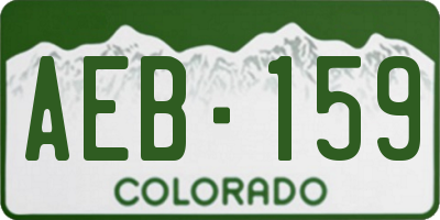 CO license plate AEB159