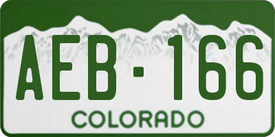CO license plate AEB166