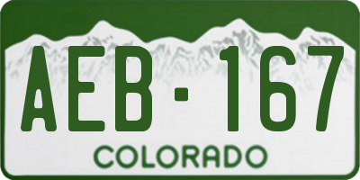 CO license plate AEB167