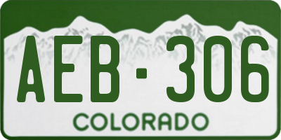 CO license plate AEB306