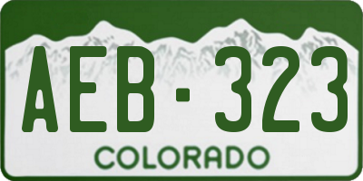 CO license plate AEB323