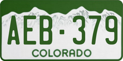 CO license plate AEB379