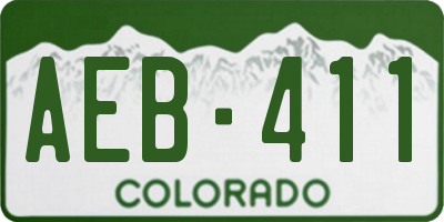 CO license plate AEB411