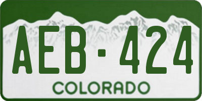 CO license plate AEB424