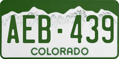 CO license plate AEB439