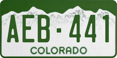 CO license plate AEB441