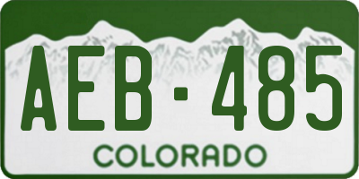 CO license plate AEB485
