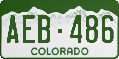 CO license plate AEB486