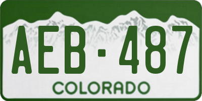 CO license plate AEB487