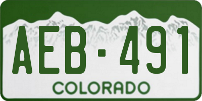 CO license plate AEB491