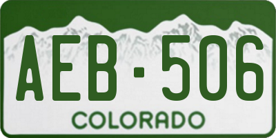 CO license plate AEB506