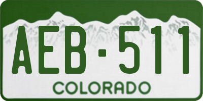 CO license plate AEB511
