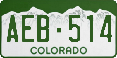 CO license plate AEB514