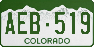 CO license plate AEB519