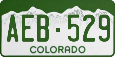 CO license plate AEB529