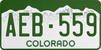 CO license plate AEB559