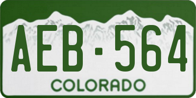 CO license plate AEB564